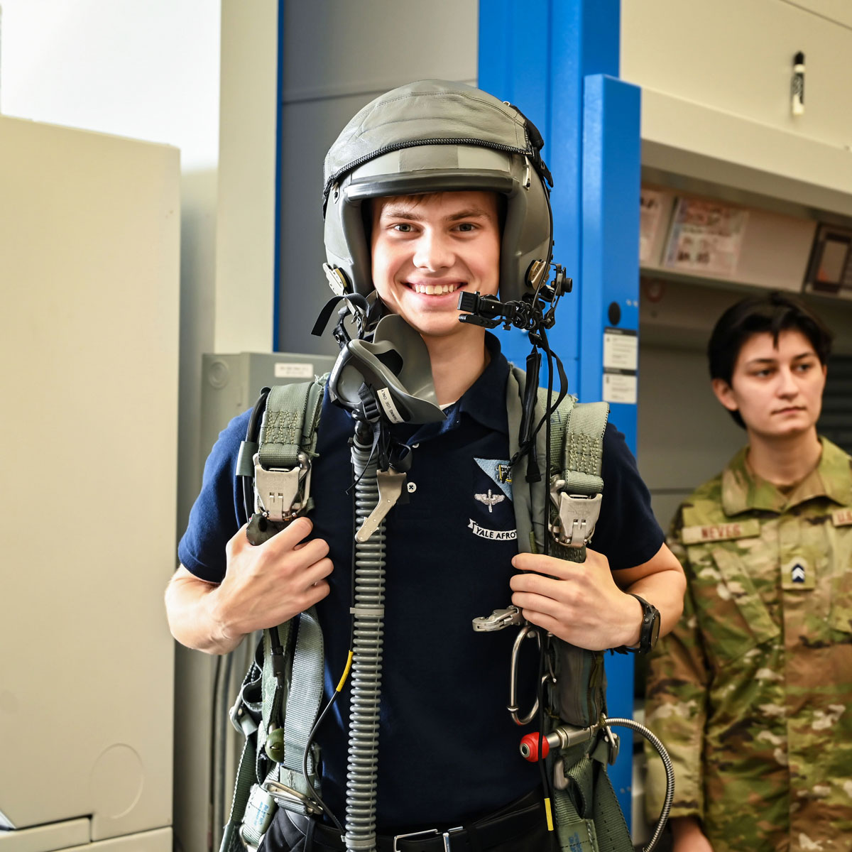 Airforce Cadet in Flight Helmet
