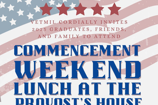An invitation to the commencement weekend lunch.