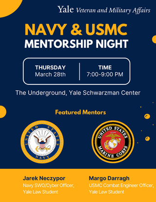 Navy and USMC Mentorship Night Flyer